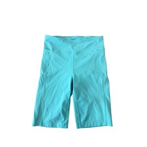 Lululemon Fast and Free High Rise Short 10" Teal Mint Green Bike Shorts Size 8